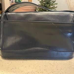 Vintage Coach Midnight Blue Leather Shoulder Bag